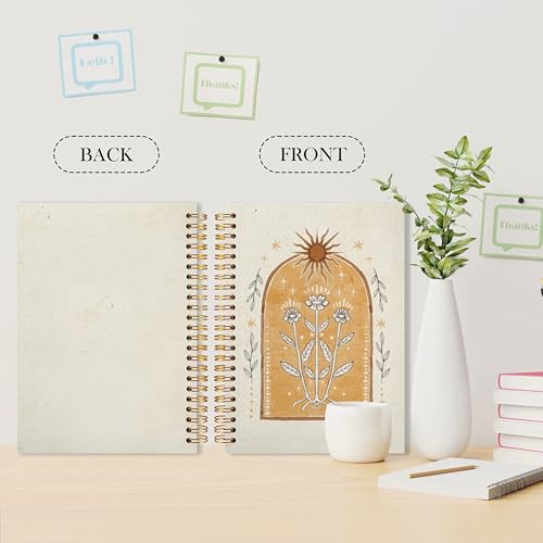 Journal botanique céleste Boho Sun carnet mystique pour notes de bureau - 4