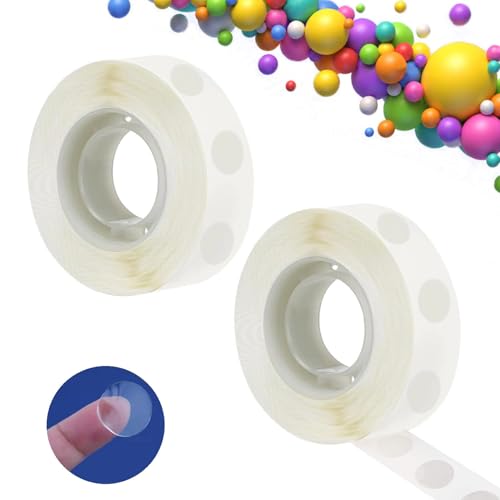 600 puntos de pegamento para globos, puntos adhesivos extraíbles, puntos de pegamento extra fuertes de doble cara para fiestas de cumpleaños, bodas, decoraciones de globos de Navidad, bricolaje Goosky