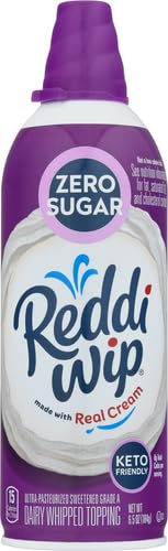 Image of Reddi-wip Zero Sugar Whipped Topping Made with Real Cream, Keto Friendly, 6.5 oz. Spray Can