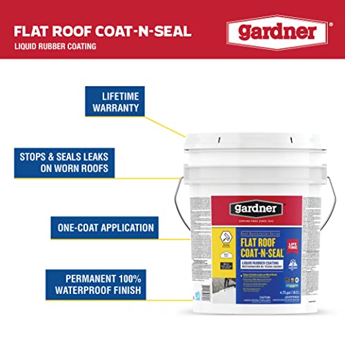 Gardner Flat Roof Coat-N-Seal Liquid Rubber Coating (5 Gallon)