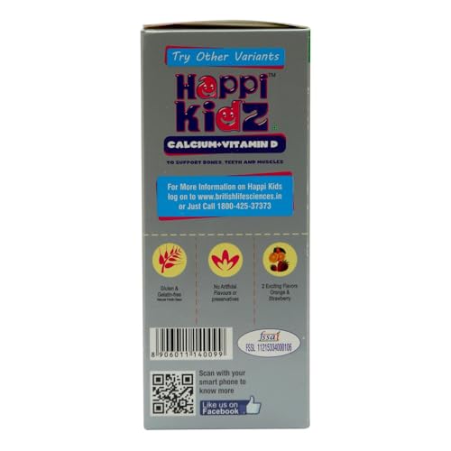 BRITISH LIFE SCIENCES PVT LTD: Nutrition For A Healthy Beginning Happi Kidz Multivitamin + Mineral Gummies For Kids - With 16 Essential Vitamins And Minerals (60 Gummy, Orange &... - Image 4