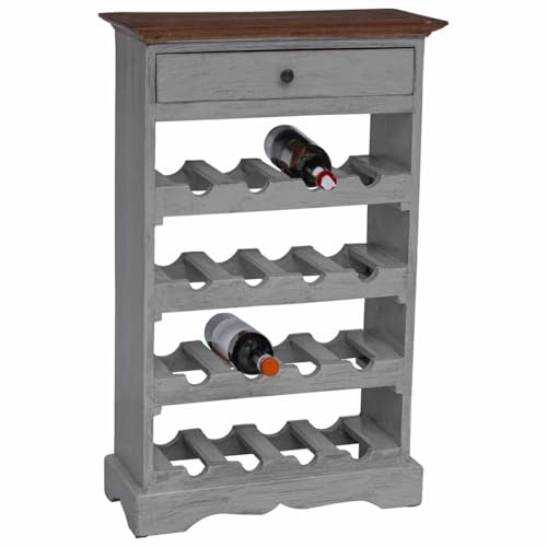 Meuble étagère à vin en bois massif fait main style rustique