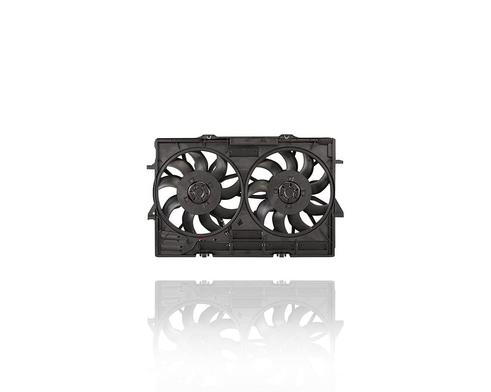 Engine Cooling Fan Assembly - DEPO Compatible/Replacement for AU3115111 13-18 Audi A8/A8L/S8 3.0/4.0L Turbo Gas - 4H0121207C