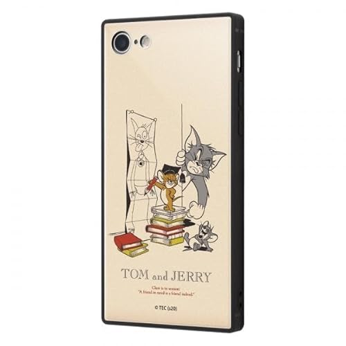 イングレム iPhone SE3 SE2 8 7 第3/2世代 用 トムとジェリー ケース 耐衝撃 衝撃に強い 保護 傷に強い スクエア 四角 ハード ソフト クッション KAKU キャラクター かわいい 可愛い 授業