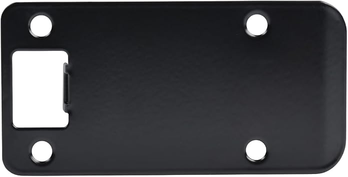EST-123 Matte Black Strike Plate 4 Inch