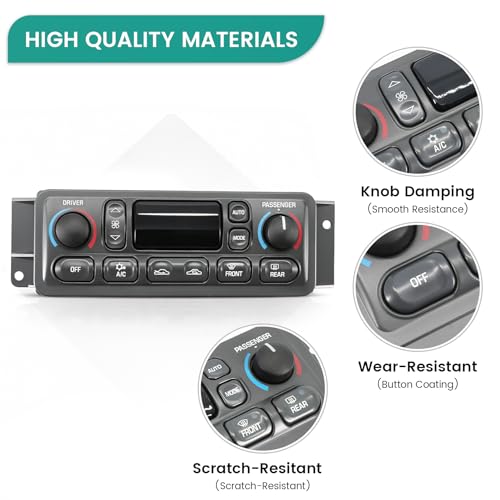 16256018 A/C Heater Climate Control Module Compatible with Chevy Corvette C5 1997-2004 5.7L, Heater Control Switch Module Panel, Replace 09352181 16256018 16254311