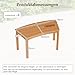 COSTWAY Gartenbank Holz Wetterfest 4er Set, Sitzbank ohne Rückenlehne, Gebogene Holzbank, Parkbank aus Akazienholz, Bank für Garten, Balkon, Terrasse (Natur)