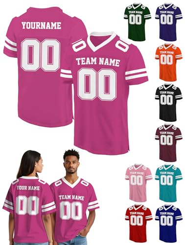 Custom Football Jersey - Personalized Name, Number & Logo, Customized Sport Jersey for Men, Women, Youth, Toddlers