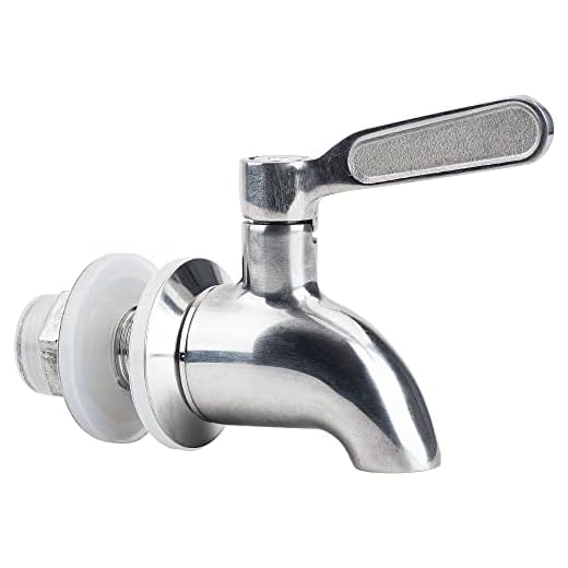 Stainless Steel Spigot for Beverage Dispenser, Water Dispenser Replacement Part, Outdoor Water Faucet for Sun Tea Jar, Party, Camping (1 Pack)