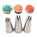 Produktbild PhantomSky 3-teilig Sterntülle Set Profi Edelstahl Spritztüllen Set, Vereisung Rohrdüsen Kuchendekoration Düsen Tülle Spritzdüse Spritztülle Garniertülle Spitzen DIY Werkzeug #2