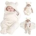 LifeTree Manta para Recién Nacido, Suave Mantas Envolventes Bebé Niños y Niñas, Saco De Dormir para Bebé Manta con Capucha 0-3 Meses