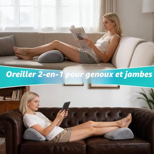 SGZIOO Coussin Veineux, Coussin sous Genoux, Mousse à Mémoire de Forme, Oreiller Ergonomique pour Dormir À La Taille, Au Cou Et Aux Jambes – vue 4
