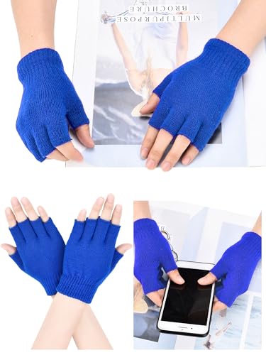 Guantes de punto Bememo azul accesorios de abrigo elásticos pack 4 5
