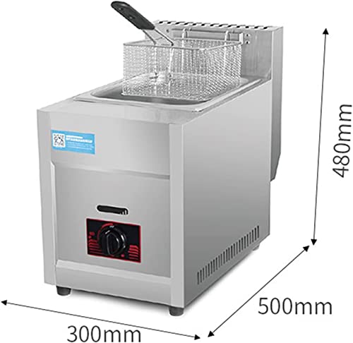 Professionelle kommerzielle Doppeltank-Gasfritteuse, Edelstahl-Restaurantküche, Tisch-Pommes-Frites-Fritteuse für Outdoor-Camping, tragbare Propan-Flüssiggas-Fritteuse, Fritteuse mit Korb – Bild 3