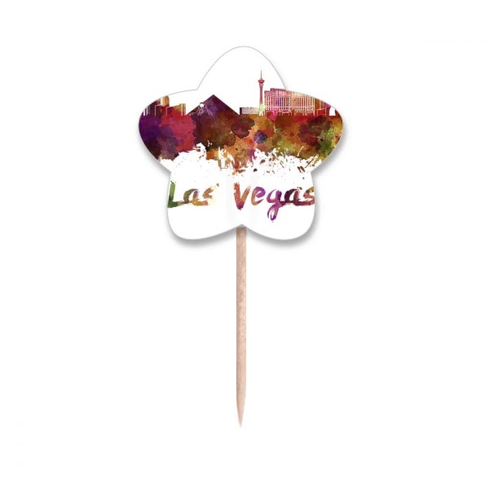 Drapeaux cure-dents Las Vegas cupcake picks et lable de buffet pour fête américaine