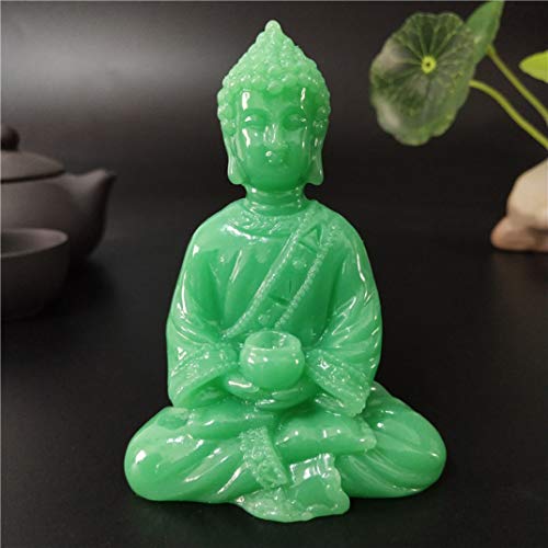YURASIKU Meditation Buddha Statue Glowing Thai Buddha Sculpture Figurines Home Garden Lucky Decoration