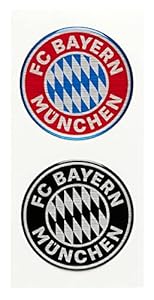 FC Bayern München 3D Logo Aufkleber 2er Set