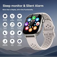 Smartwatch Damen Herren, 2.06''AMOLED-Display Fitnessuhr mit Telefonfunktion, 178+ Sportmodi Schrittzähler Uhr Kompass SOS Herzfrequenz Schlafmonitor 5ATM Wasserdichte, Fitness Tracker für iOS Android – Ansicht 8