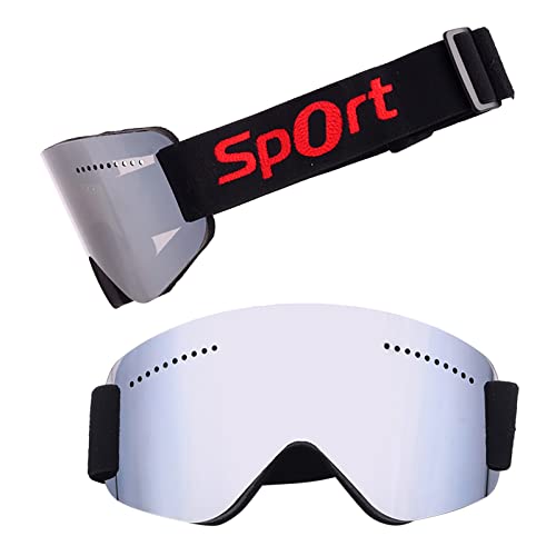 XXblack Skibrille, Snowboard Brille für Brillenträger Herren Damen Erwachsene Jugendliche OTG UV-Schutz Kompatibler Helm Anti Fog Skibrillen Sphärisch Verspiegelt (C) Cover