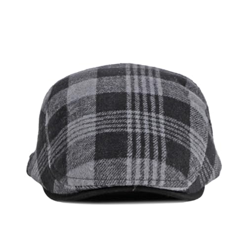 Image of Quanhaigou Unisex Denim Newsboy Hats Flat Ivy Gatsby Cabbie Driving Berets Hat Cotton Dad Cap for Men Women