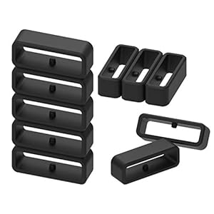 RuenTech Replacement Fastener Ring For Garmin Forerunner 35 Band Fasteners(Pack of 11) Silicone Connector Security Loop…