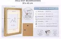 IDEAL TREND 3D Objektrahmen Bilderrahmen mit Passepartout & gehärtetem Glas Holz MDF Rahmen Foto Poster: Farbe: Natur | Format: 30x40 – Ansicht 5