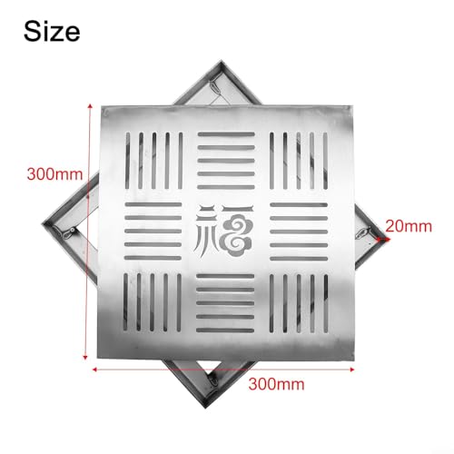 Évacuation d'eau pluviale en inox 300x300 pour canal de drainage extérieur