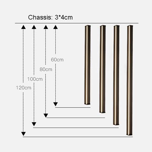 Applique murale minimaliste en métal noir de 60cm de long - 6