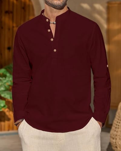 Image of Univibe Men Solid Cotton Blend Straight Kurta Shirt
