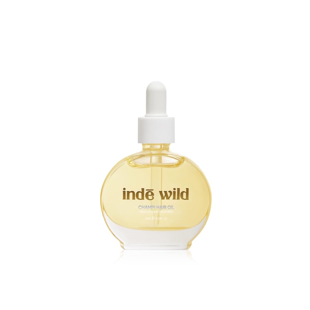 indē wild Champi Hair Oil with Rosemary Oil, Brahmi, Amla, and Bhringraj | Ayurvedic Hair Growth Oil for Dandruff, Hairfall, & Thicker, Fuller Hair | 16+ Ayurvedic Actives | Calming Fragrance