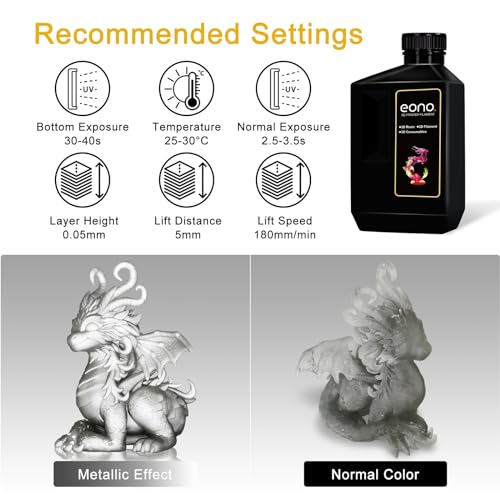 Resina UV 3D Plata Brillante de Secado Rápido para Impresoras LCD y DLP - Efecto Metálico Mágico, 1000 g. - Fernando Cortés