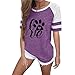 Produktbild Valentine's Day Damen Best Friend T-Shirts, Valentinstag Love Footprint Kurzarmshirt Rundhals Oberteile Tops Kurz Shirt Tshirts Bluse Sommer Party Kostüm für Frauen Partnershirts