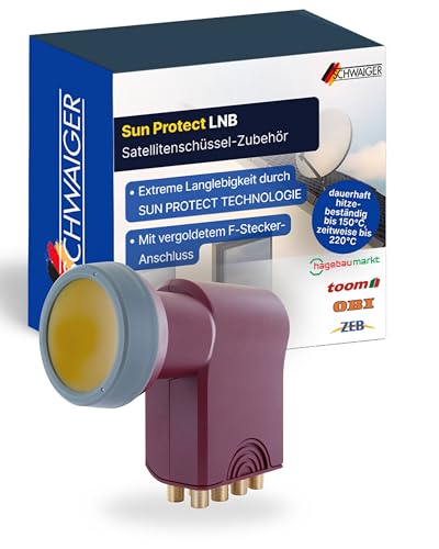 SCHWAIGER Octo LNB digital Sun Protect I Low Noise Blockconverter für 8 Teilnehmer I ohne...