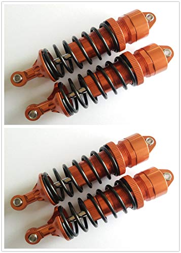 Aluminum Front and Rear Shocks Dampers -4pcs Orange for Traxxas 1/10 REVO EREVO E-REVO E-REVO 2.0 Summit 5460