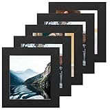 5Pack 4x4 Inch Frame, Square Photo Frames with Plexiglass for Picture 4x4, Small Wall Gallery Photo Frames, Backing for Display on Table Desk Top or Wall Hanging, Home Office Decoration