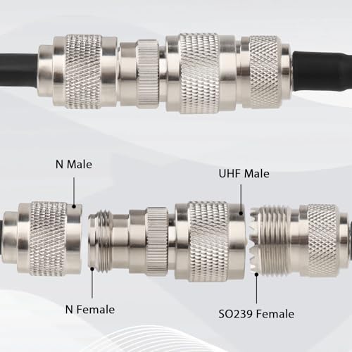 Adaptador Conector N Hembra a PL259 UHF Macho 2 Pcs miniatura 5