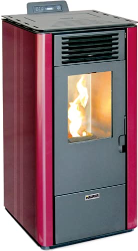 STUFA PELLET 9KW MAURER "MODELLO 10B" BORDEAUX D