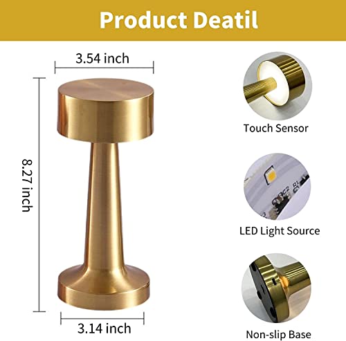 Kizozo Lampada da tavolo senza fili, Ricaricabile