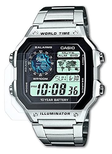 Bruni Screen Protector compatible with Casio AE-1200WHD-1AVEF Protector Film, crystal clear Protective Film (2X)