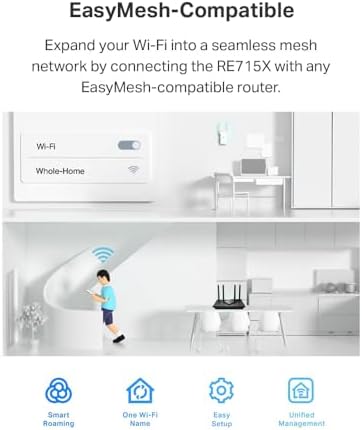 TP-Link AX3000 WiFi 6 Range Extender | PCMag Editor's Choice | Dual-Band Wireless Repeater w/Ethernet Port | Up to 2400 Sq. Ft., 64 Devices | Internet Signal Booster | APP Setup | EasyMesh (RE715X) - 3