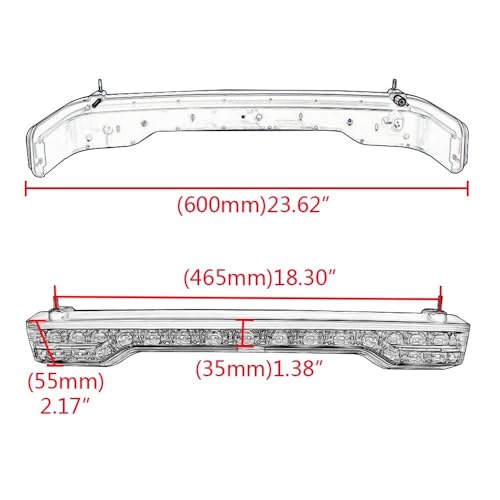 Luz trasera ahumada para Electra Glide Ultra Classic FLHTCU de 14 en adelante 6