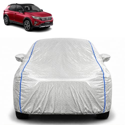 Image of Waterproof Car Cover for Honda WR-V | All Weather Protection | UV Resistant & Dustproof | Soft Cotton Lining to Prevent Scratches | Triple Stitched with Mirror Pockets & Elastic Hem
