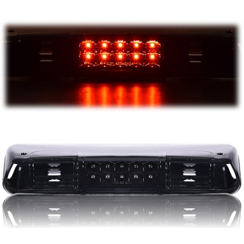 CHEDA Third 3D Brake Lights, Compatible with 2004-2008 Ford F150 Pickup, Smoky Lens Black Housing LED Bar Tail Cargo Lamp, 7L3Z13A613B