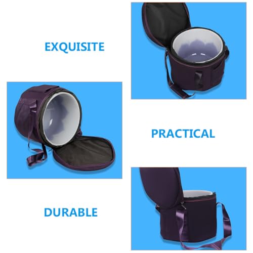Bolsa de Carga para Cuencos Cantores de Cristal con Cremallera y Asa Morada de Poliéster y Algodón Resistente para Viajes miniatura 3