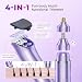 4-in-1 Bikini Trimmer Women, Electric Shaver for Women Face & Body Hair Remover, Bikini Line & Pubic Hair Trimmer, Waterproof Wet & Dry Razor with LED Light, Smart Display, USB-C Rechargeable