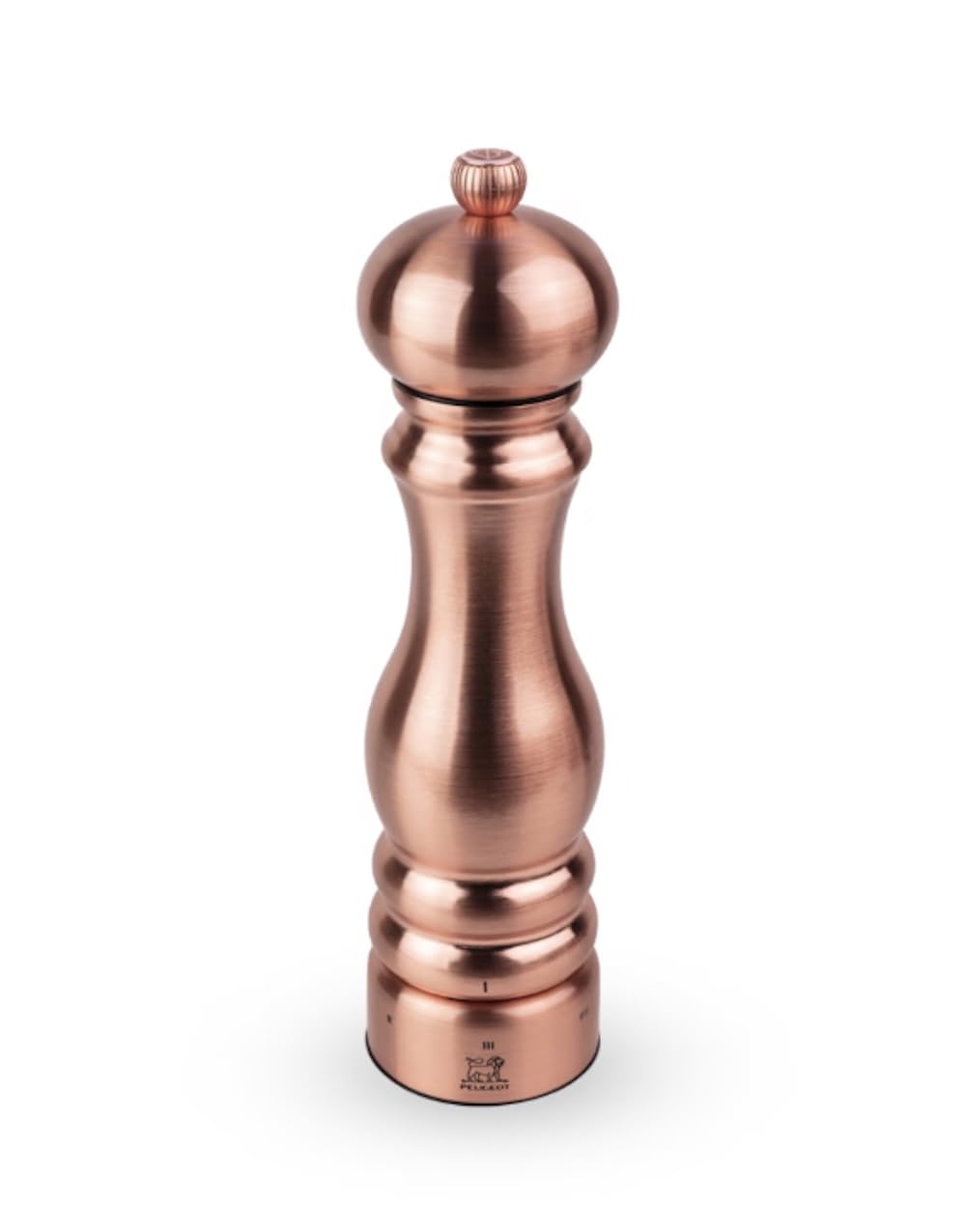 PEUGEOT - Paris Chef u'Select 22 cm Salt Mill - 6 Predefined Grind Settings - Powdered Salt Innovation, Zirlion Mechanism - Stainless Steel - Made in France - Copper Finish