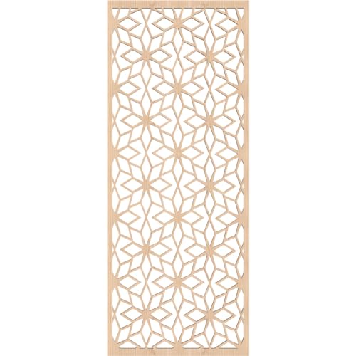 Image of Lake Decorative Pierced Fretwork Wood Wall Panels, 13 3 /8 inchW x 34 3 /8 inchH x 1 /4 inchT, Red Oak
