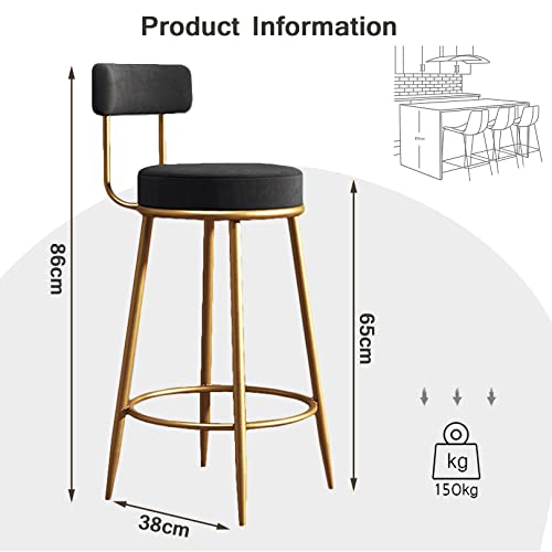 Tabourets de bar de 86 cm avec dossier lot de 2 chaises hautes cuisine pub et extérieur