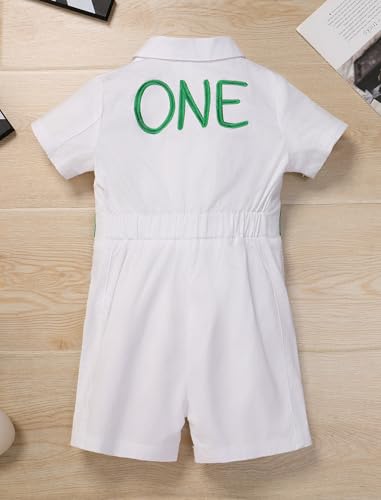 IMEKIS Baby Boys Golf 1st 2nd Birthday Outfit One Piece Jumpsuit Short Sleeve Cake Smash Photo Shoot3