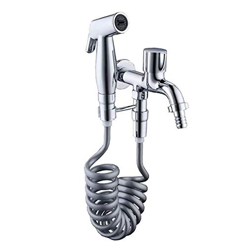 Manguera de ducha de repuesto universal, manguera de PVC flexible de 200 cm, conector de acero inoxidable, diseño de resorte para una fácil instalación